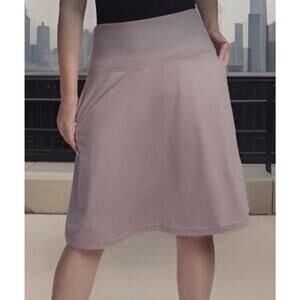 WoolX Women’s XL Marilyn Merino Midi Flowy Wool Skirt w/Pockets Mocha